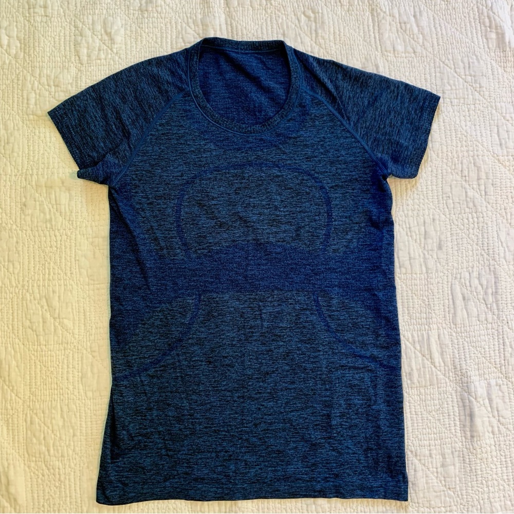Blue lululemon running tee